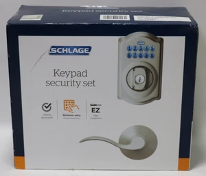 Juego de cerraduras de seguridad Schlage Keypad Deadbolt palanca de puerta de acento níquel cepillado - NUEVO - Imagen 1 de 7