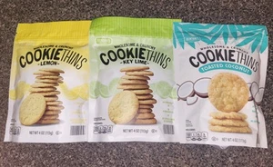 Bentons Cookie Thins 3 Pack Lemon Key Lime And Toasted Coconut 4 oz - Picture 1 of 7