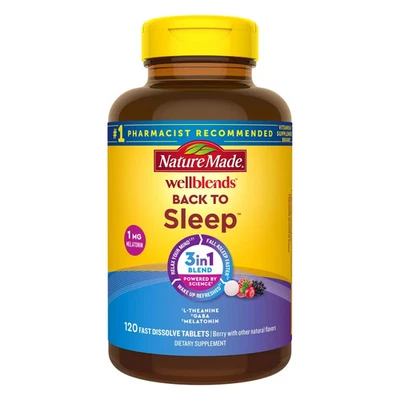 Nature Made Wellblends Back To Sleep, 120 Fast Dissolve Tablets - Image 1 of 4
