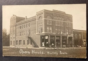 Opera House Hartley Iowa RPPC 1912 Janson Studio - Bild 1 von 2