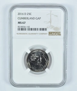 2016-D Washington Quarter Cumberland Gap ATB MS67 NGC *9271 - Picture 1 of 5