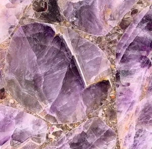 "Amethyst Quartz Agate Stone Coffee Table | Natural Gemstone Centerpiece" - Picture 1 of 7