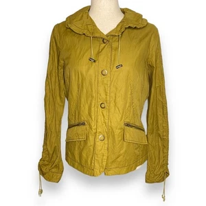 Giacca donna Coldwater Creek giallo senape con coulisse scrunch snap taglia 4-6 - Foto 1 di 9