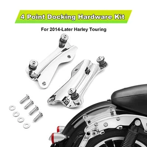 Chrome 4 Point Docking Hardware Kit For Harley Electra Glide Road Glide 14-24 - Picture 1 of 6