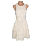 SEDUCE [size 8] Fit & Flare Dress Ivory Embroidered Floral Occasion Wedding