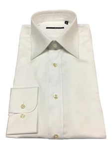 Men's White Long Sleeve Shirt XACUS Art 11117 Classic 100% Cotton - Picture 1 of 3