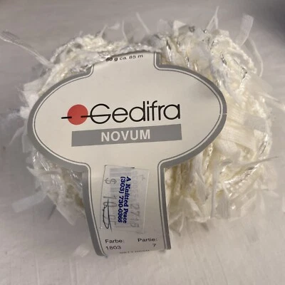 Gedifra Novum 象牙色 白色 粗纱 棉 聚酯纤维 人造丝 软 德国 — 第 1/4 张图片