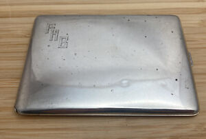 Antique Large Birks Sterling Silver Cigarette Case Business Card Box 142.2 grams