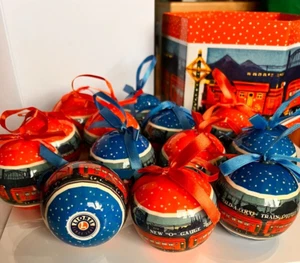 LIONEL TRAIN CHRISTMAS ORNAMENTS WITH BOX-  13 BALLS - Bild 1 von 13