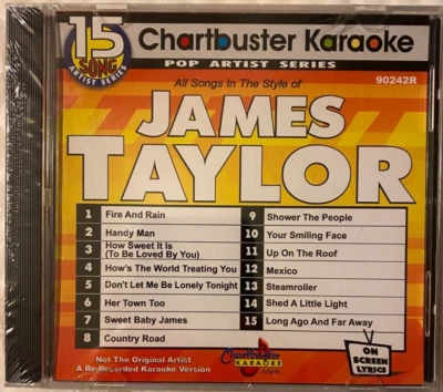 CHARTBUSTER KARAOKE CD+G CDG JAMES TAYLOR 15 SONG CBA9242R FIRE & RAIN MORE - Image 1 of 2