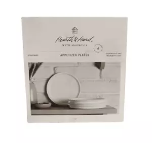 Hearth & Hand with Magnolia 4pk Rim Stoneware Appetizer Plate Set Matte Sour ... - Picture 1 of 2