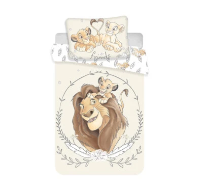 MARKENLOS Baby Kinder Bettwäsche DISNEY 100x135 2tlg KÖNIG DER LÖWEN WENDE BETTWÄSCHE LION