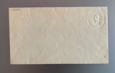 U.S.  1899 POSTAL STAMPED ENVELOPE - 2 CENTS, SCOTT #U358 - UNUSED - ERROR - Image 1 of 2