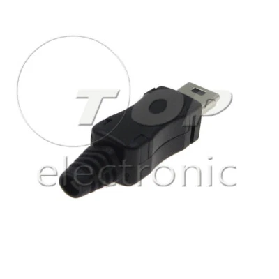10PCS Mini USB 5Pin Male Plug Socket Connector With Plastic Cover - Image 1 of 4