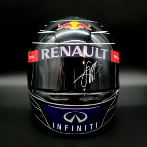 Sebastian Vettel Signed Helmet 2013 Black Redbull Display 1:1 Scale AS-00955 - Picture 1 of 12