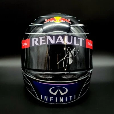 Sebastian Vettel Signed Helmet 2013 Black Redbull Display 1:1 Scale AS-00955 - Image 1 of 4