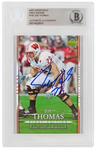 Joe Thomas autographed 2007 Upper Deck 1st Edition Rookie Card 105 (Beckett) - Picture 1 of 2