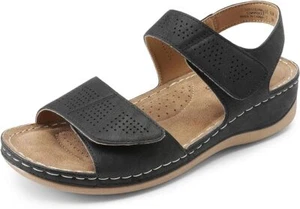 Women Casual Lightweight Summer Flat Sandals Comfortable Walking Wedge Sandals - Picture 1 of 36