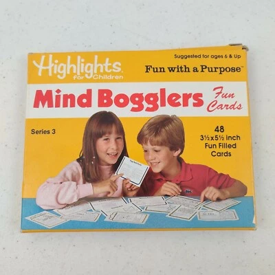 Vintage Highlights for Children, Mind Bogglers Fun Cards Series 3 Puzzles  - Image 1 of 4