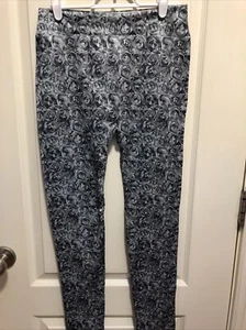 leggings womens L/XL gray print - Picture 1 of 6