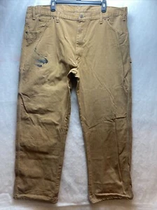 Distressed Dickies Herren 44x30 beige Canvas Baumwollmischung Zimmermann Hose 1939 - Bild 1 von 9