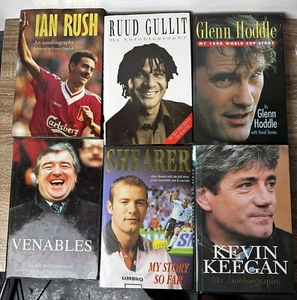 Retro Vintage Football Autobiography Books X6- Rush, Venables, Shearer From 1996 - Picture 1 of 13