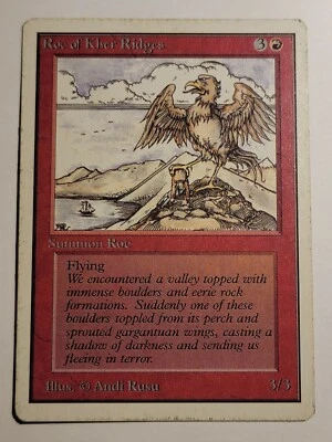 ROC OF KHER RIDGES Unlimited MTG Magic The Gathering 1993 Andi Rusu - Image 1 of 4