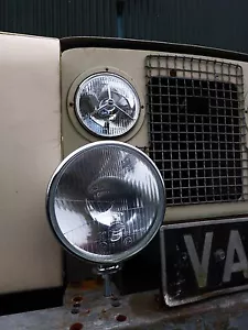 Land Rover Serie 1 2 komplett Fahrscheinwerfer/Lampe 7 Zoll, Felge & Webstuhl - Bild 1 von 4