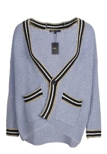 Maje Women's Cardigan Size 1 / S Linen Blend MFPCA00190 - Picture 1 of 8