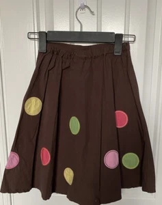 GYMBOREE  Sz. 7 Brown Skirt with Large Dots from 2008, EUC - Picture 1 of 4