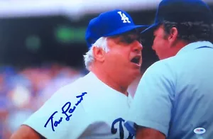 Tommy Lasorda Signed Autographed 12X18 Photo Dodgers Arguing with Ump PSA/DNA - Picture 1 of 2