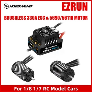 Hobbywing EzRun MAX5 G2 Brushless 330A ESC 5690 56118 Motor for 1/8 1/7 RC Car - Bild 1 von 25