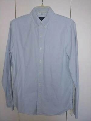 CAMISA DE VESTIR AMERICAN EAGLE HOMBRE LS AZUL CLARO ABOTONADA-S-100% ALGODÓN-USADA 1 Foto 1 de 4