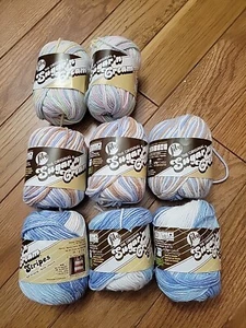 Lot of 8 Skeins Lily Sugar 'n Cream Yarn Various Colors 2 ozs 100% Cotton - Picture 1 of 4