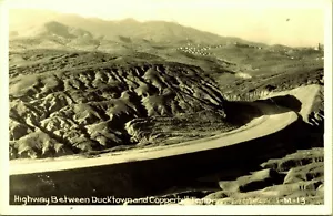 Postal con foto real RPPC Highway Ducktown and Copperhill Tennessee - Imagen 1 de 2