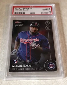 2016 Topps Now #108 Miguel Sano PSA 10 GEM MINT - 4-GAME HR STREAK - Bild 1 von 2