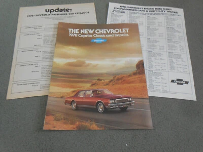 Chevrolet Caprice Impala 1978 folleto/catálogo + motor '78 y hojas de actualización  Foto 1 de 4