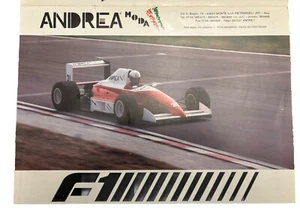 1992 ANDREA MODA FORMULA 1, Rara Originale cartellina Pubblicitaria vintag 33x24 - Foto 1 di 5