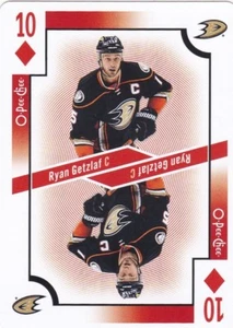 RYAN GETZLAF 2017-18 17-18 OPC O-PEE-CHEE PLAYING CARDS 10 DIAMONDS DUCKS - Imagen 1 de 1