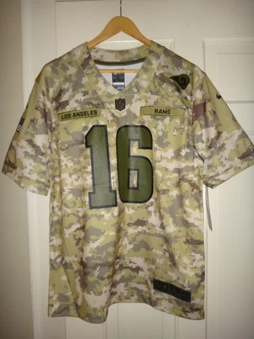 Youth Nike Jared Goff #16 Los Angeles Rams Salute to Service Game Jersey Cover