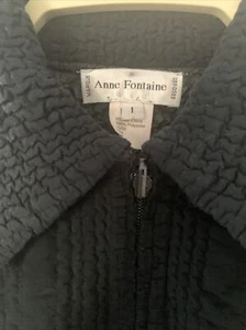 Anne Fontaine Black Textured Jacket ELDORA Size 1 - Picture 1 of 8