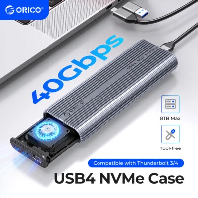 ORICO M.2 NVMe SSD Gehäuse 40Gbps M.2 Adapter USB3.2/3.1/3.0/2.0 Thunderbolt 4/3 - Image 1 of 4