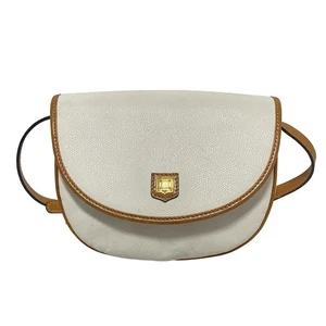 Auth CELINE - White Brown Leather Shoulder Bag - Picture 1 of 8