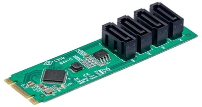 M.2 to 4 Port SATA Adaptor Card - 4P-SATA-M2-ADAPTER - Image 1 of 4
