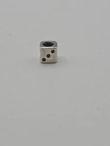 Genuine Pandora Silver Lucky Dice Charm 925 ALE Sterling Silver - Picture 1 of 7