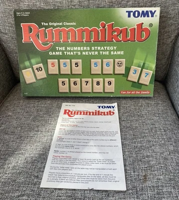 Tomy Rummikub The Original Classic Vintage 1995 Numbers Tiles Green Complete - Image 1 of 4