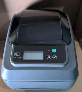 Zebra GX420t stampante termica etichette trasferimento codice a barre GX42-102810-000  - Foto 1 di 7