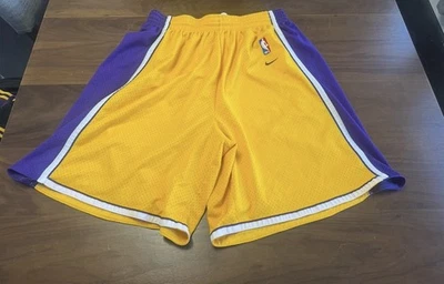 Vintage Yellow Los Angeles Lakers Mesh Basketball Shorts - Image 1 of 4