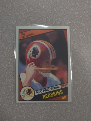 1984 Topps Football Joe Theismann Washington Redskins Pro Bowl Quarterback #390 - Image 1 of 3