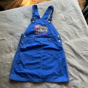Vintage 1990s 🩷 BARBIE 🩷 Nylon Overall Jumper Dress Girls SZ 10 - Picture 1 of 9